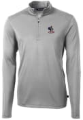 Delaware Fightin' Blue Hens Cutter and Buck Virtue Eco Pique 1/4 Zip Pullover - Grey