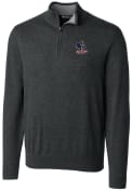 Delaware Fightin' Blue Hens Cutter and Buck Lakemont 1/4 Zip Pullover - Charcoal