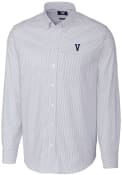 Villanova Wildcats Cutter and Buck Stretch Oxford Stripe Dress Shirt - Light Blue