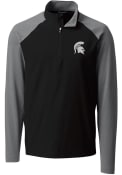 Michigan State Spartans Cutter and Buck Response Hybrid 1/4 Zip Pullover - Black