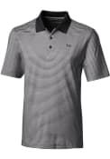 Jackson State Tigers Cutter and Buck Forge Tonal Stripe Stretch Polos Shirt - Black