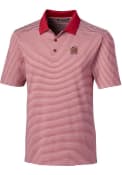 Maryland Terrapins Cutter and Buck Forge Tonal Stripe Stretch Polos Shirt - Red