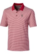 Stanford Cardinal Cutter and Buck Forge Tonal Stripe Stretch Polos Shirt - Red