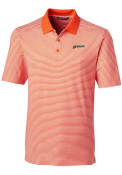 Florida A&M Rattlers Cutter and Buck Forge Tonal Stripe Stretch Polos Shirt - Orange