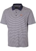 Virginia Cavaliers Cutter and Buck Forge Tonal Stripe Stretch Polos Shirt - Navy Blue