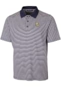 Marquette Golden Eagles Cutter and Buck Forge Tonal Stripe Stretch Polos Shirt - Navy Blue