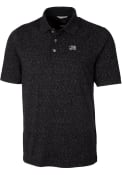 Jackson State Tigers Cutter and Buck Tri-Blend Space Dye Polos Shirt - Black