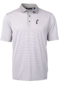 Cutter and Buck Grey Cincinnati Bearcats Virtue Eco Pique Micro Stripe Polo