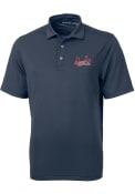St Louis Cardinals Cutter and Buck Virtue Polo Shirt - Navy Blue