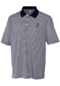 Kansas Jayhawks Cutter and Buck Trevor Polo Shirt - Navy Blue