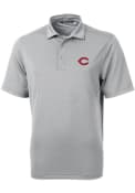 Cincinnati Reds Cutter and Buck Virtue Polo Shirt - Grey