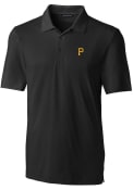 Pittsburgh Pirates Cutter and Buck Forge Stretch Polo Shirt - Black