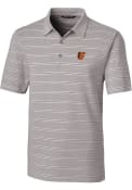 Baltimore Orioles Cutter and Buck Forge Heathered Stripe Polo Shirt - Grey