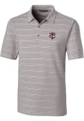 Minnesota Twins Cutter and Buck Forge Heathered Stripe Polo Shirt - Grey