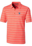 New York Mets Cutter and Buck Forge Heathered Stripe Polo Shirt - Orange