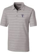 Texas Rangers Cutter and Buck Forge Heathered Stripe Polo Shirt - Grey