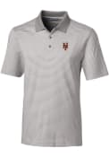New York Mets Cutter and Buck Forge Tonal Stripe Polo Shirt - Grey