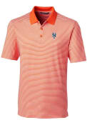 New York Mets Cutter and Buck Forge Tonal Stripe Polo Shirt - Orange