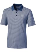 New York Yankees Cutter and Buck Forge Tonal Stripe Polo Shirt - Blue