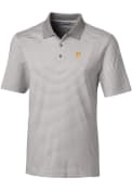 Pittsburgh Pirates Cutter and Buck Forge Tonal Stripe Polo Shirt - Grey