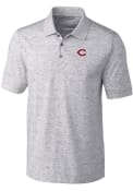 Cincinnati Reds Cutter and Buck Advantage Space Polo Shirt - Grey