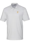 Pittsburgh Pirates Cutter and Buck Pike Double Dot Polo Shirt - White