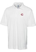Cincinnati Reds Cutter and Buck Drytec Genre Textured Polo Shirt - White