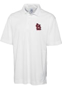 St Louis Cardinals Cutter and Buck Drytec Genre Textured Polo Shirt - White