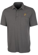 Pittsburgh Pirates Cutter and Buck Advantage Pocket Polo Shirt - Grey
