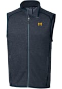 Michigan Wolverines Cutter and Buck Mainsail Vest - Navy Blue