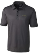 Florida A&M Rattlers Cutter and Buck Pike Mini Pennant Print Stretch Polos Shirt - Black