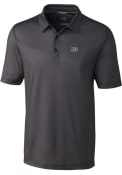 Jackson State Tigers Cutter and Buck Pike Mini Pennant Print Stretch Polos Shirt - Black