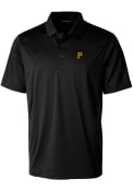 Pittsburgh Pirates Cutter and Buck Prospect Textured Polo Shirt - Black