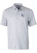 Kansas City Royals Cutter and Buck Pike Constellation Polo Shirt - Grey