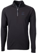 Miami Marlins Cutter and Buck Adapt Eco Knit 1/4 Zip Pullover - Black