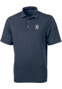 Detroit Tigers Cutter and Buck Virtue Eco Pique Polo Shirt - Navy Blue