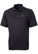 Pittsburgh Pirates Cutter and Buck Virtue Eco Pique Polo Shirt - Black