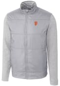San Francisco Giants Cutter and Buck Stealth Hybrid Quilted Full Zip Jacket - Grey