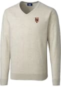 New York Mets Cutter and Buck Lakemont Sweater - Oatmeal