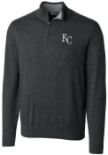 Kansas City Royals Cutter and Buck Lakemont 1/4 Zip Pullover - Charcoal