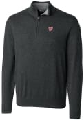 Washington Nationals Cutter and Buck Lakemont 1/4 Zip Pullover - Charcoal