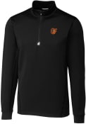 Baltimore Orioles Cutter and Buck Traverse Stretch Pullover Jackets - Black