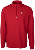 Texas Rangers Cutter and Buck Traverse Stretch Pullover Jackets - Red