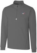 Toronto Blue Jays Cutter and Buck Traverse Stretch Pullover Jackets - Grey