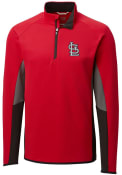 St Louis Cardinals Cutter and Buck Traverse Colorblock 1/4 Zip Pullover - Red