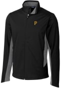 Pittsburgh Pirates Cutter and Buck Navigate Softshell Light Weight Jacket - Black