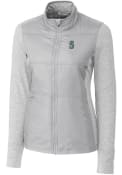 Seattle Mariners Womens Cutter and Buck Stealth Hybrid Quilted Light Weight Jacket - Grey