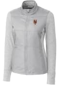 New York Mets Womens Cutter and Buck Stealth Hybrid Quilted Light Weight Jacket - Grey