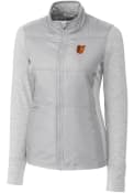 Baltimore Orioles Womens Cutter and Buck Stealth Hybrid Quilted Light Weight Jacket - Grey