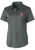 St Louis Cardinals Womens Cutter and Buck Prospect Textured Polo Shirt - Grey